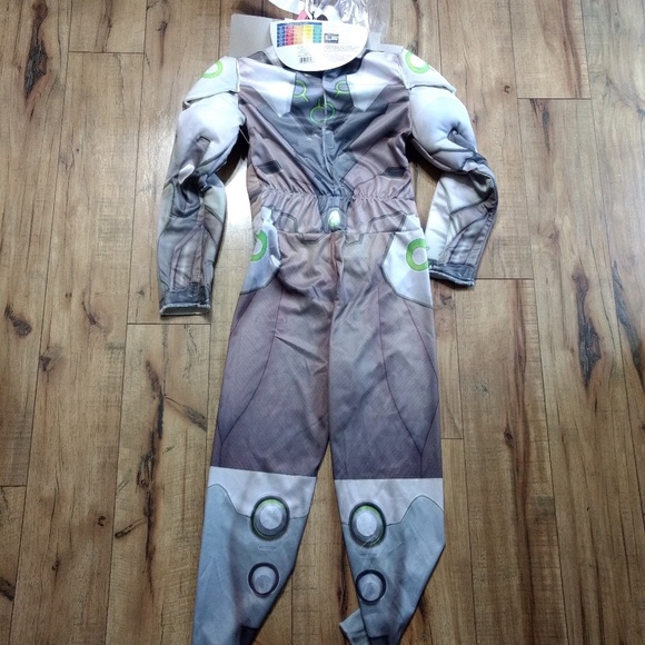 Overwatch Genji Boys Cosplay Halloween Costume Mask Size S 4-6 Gaming - Picture 6 of 7